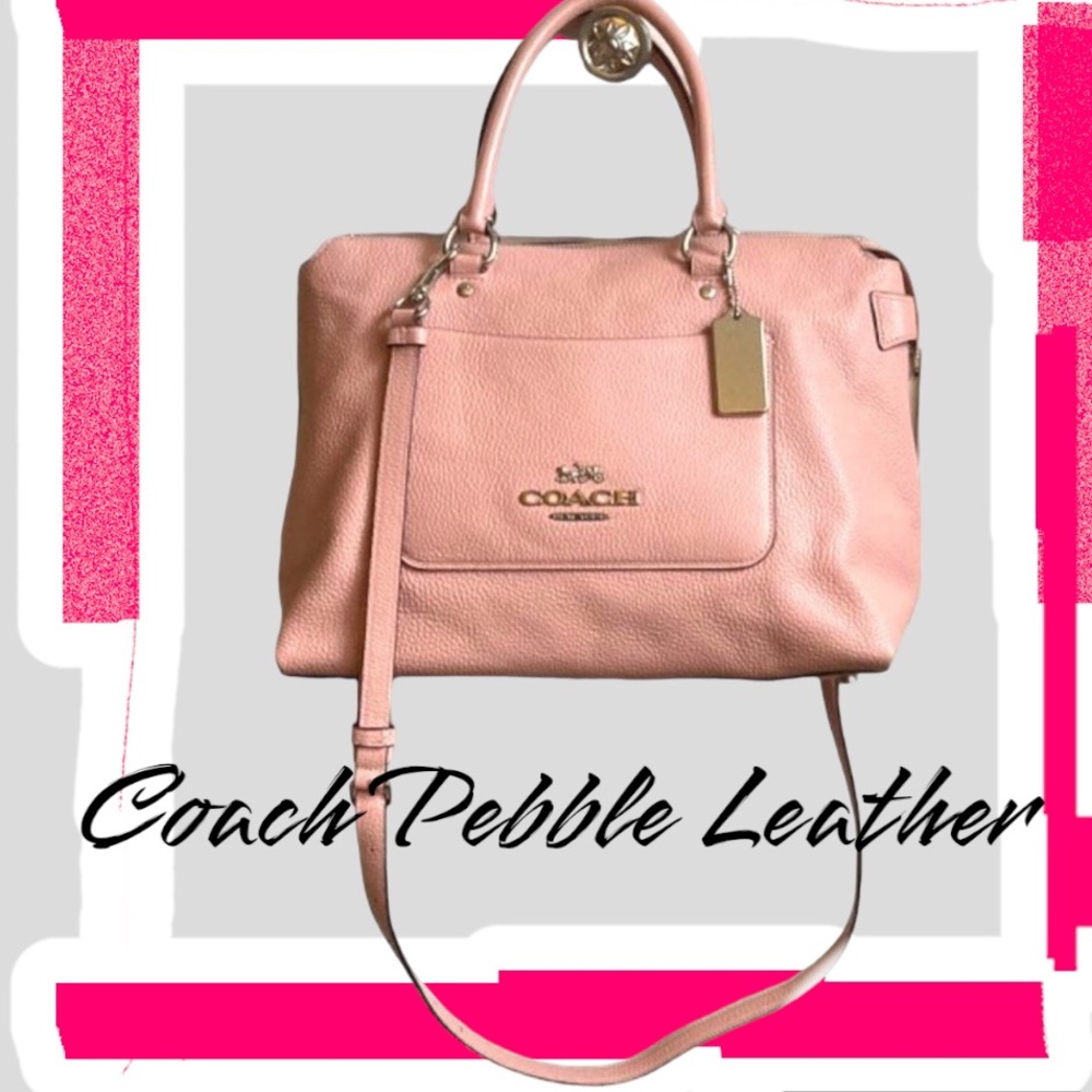 Coach Pink Pebble Leather Purse 👛